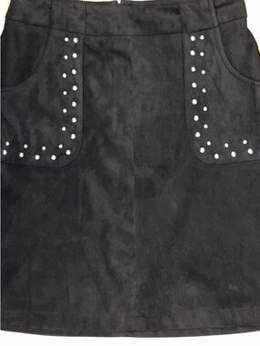 BB Dakota Cain Studded Faux Suede Skirt.